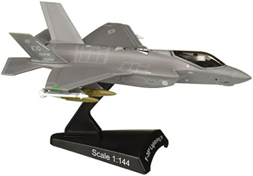 Daron Postage Stamp PS5602 USAF F-35 Versão A F-35 Lightning II USAF 1/144 Modelo Diecast de escala com pacote de suporte com