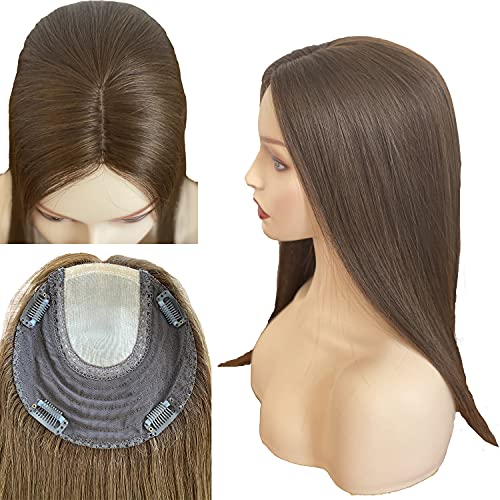 Toppers de cabelo de Briiwii para mulheres peças de cabelo de 16 Base de seda 6x6.5 com defeito