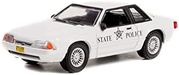 1993 Ford Mustang SSP Police, White - Greenlight 42990B/48 - 1/64 Diecast modelo de brinquedo Model Toy Car