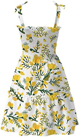 Vestido IQKA Women Camis Dress Bohemian Floral Print Swing Swing