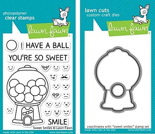 Pacote de corça de grama de 2 itens - Smiles Sweet Clear Stamp and Die Conjunto