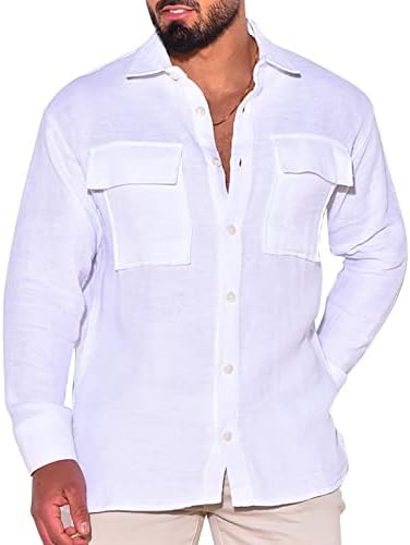 Camisetas de verão bmisegm para homens de linho masculino de colarinho respirável linho de linho de algodão camisetas