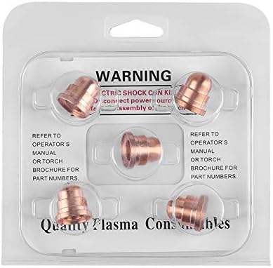 Bocal de cortador de plasma, 5pcs bocos de cortador de plasma Torch dicas de tocha consumíveis 220930 para máquina de corte max65