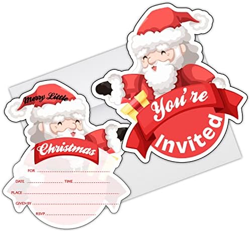 Convites de festa de Natal Cartão alienígena, suprimentos de festa de Natal, convites de chá de bebê para crianças meninos