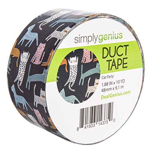 Simplesmente Genius Pattern Duct Tape para serviço pesado - suprimentos artesanais para crianças e adultos - fita adesiva