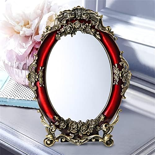 Zlxdp 7 polegadas espelho retrô de maquiagem espelho de mesa de mesa espelho espelho de mesa de penteado único