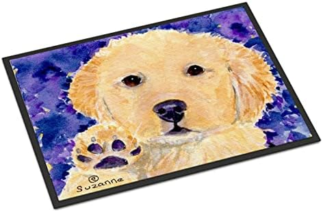 Tesouros de Caroline SS8903MAT Golden Retriever interno ou externo Mate 18x27, tapetes externos de tapete da porta