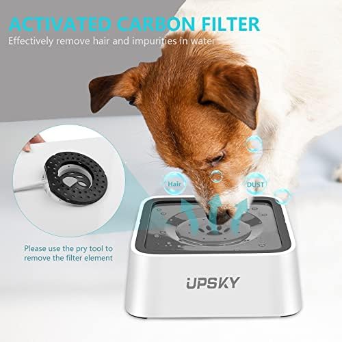 Atualização da tigela de água de cachorro upsky 70 onças de grande capacidade tigela de cachorro sem derramamento de cão