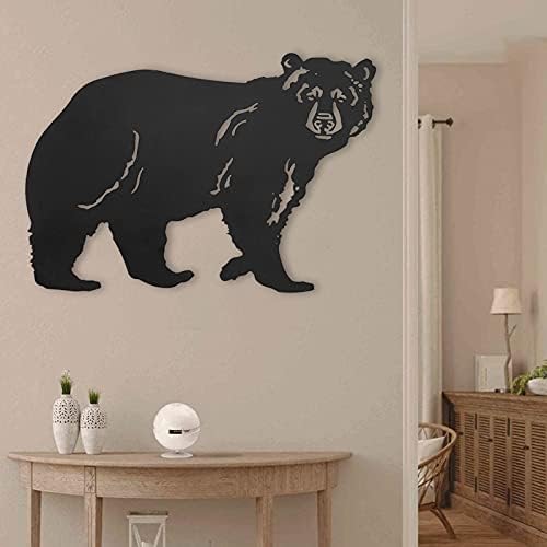 Ylight metal urso decoração de parede de parede de metal parede urso floresta bebê animais animais berçário silhuetas