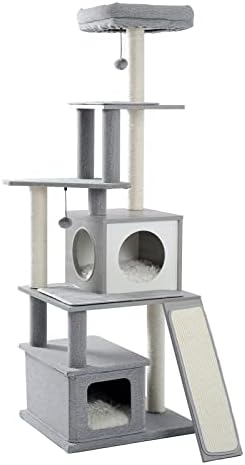 SXNBH Multi-Level Cat Tree Play House Centro de Atividade Tower Tower Hammock Furniture Post Scratch para gatinhos