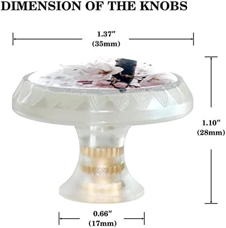Tbouobt 4 pacote - botões de hardware do armário, botões para armários e gavetas, alças de cômoda de fazenda, flores de