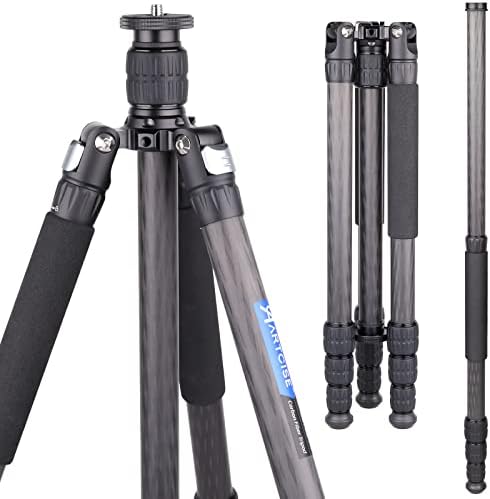 Tripé de fibra de carbono Profissional Tripé pesado Tripé Artcise AS75C Ultra Stable Carbon Tripod Stand 10 Camadas Fibra