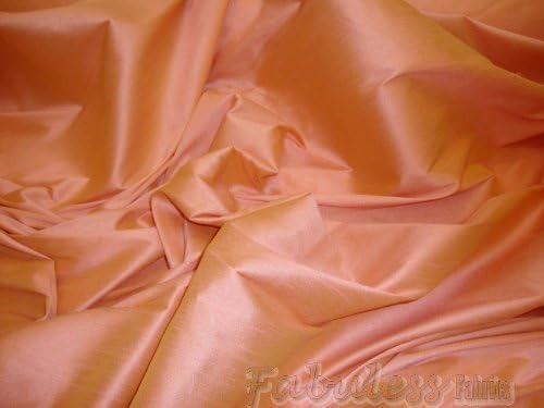 Peach Shantung Dupioni Faux Silk Fabric por pátio