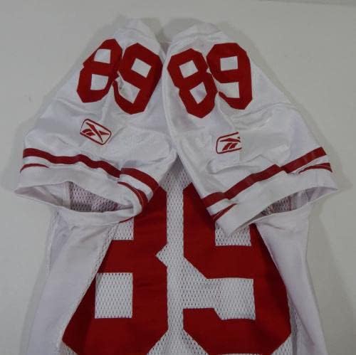 2010 SAN FRANCISCO 49ers Jason Hill 89 Jogo emitiu White Jersey 42 DP23395 - Jerseys não assinados da NFL usada