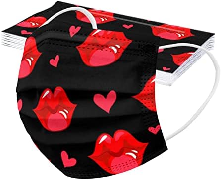 Jtckarpu 50pcs Valentines máscaras dispensáveis ​​adultas adultas anti-poeira adulta bucha bocal de pó à prova de poeira do