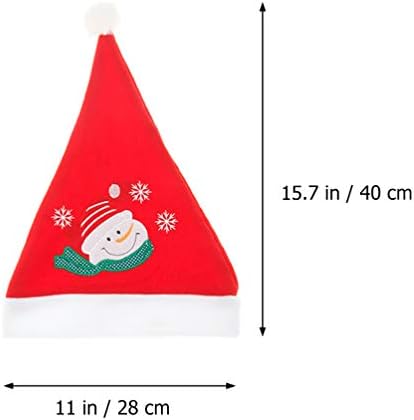 Nuobester Santa Beanie Hat 3pcs luxuoso chapéu de natal desenho animado Santa Snowman Elk Rena Padrão Holida de férias