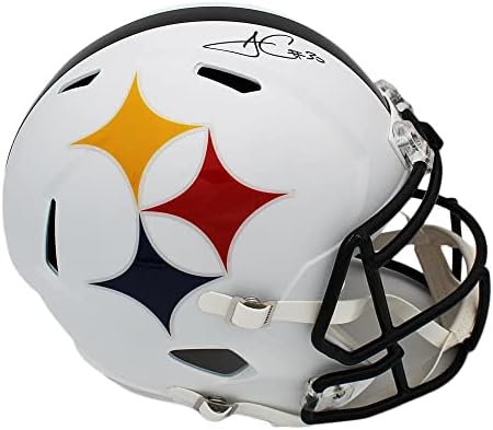 James Connor assinou o Pittsburgh Steelers Speed ​​Speed ​​em tamanho real AMP NFL Capacete - Capacetes e máscaras autografadas da