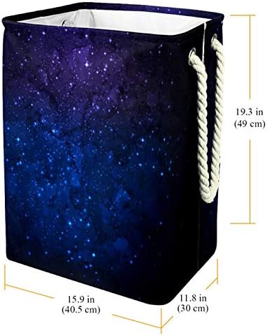 Deyya Starry Night Laundry Baskets dificultam altos altos dobráveis ​​para crianças adultas meninos adolescentes meninas