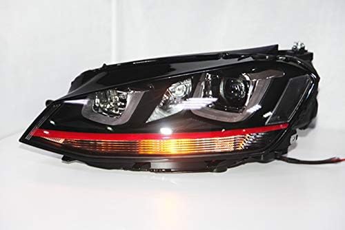 Genérico 2013 a 2014 Ano para Golf 7 Linha frontal LED LINHA DOUBLE U ESTILO U SY SY