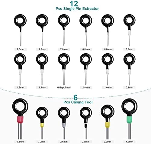 Menkey Terminal Remoção Terminal Tool Kit do conector elétrico Ferramenta de remoção de pinos 39 PCS Kit ejetor para