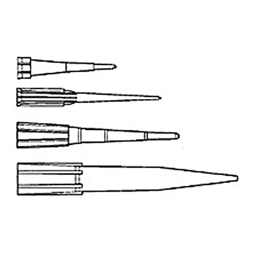 Thomas uy0200ms polipropileno 1-200 microliter unifit zft pipete tip em ministacks de ecologia, não estéril, amarelo