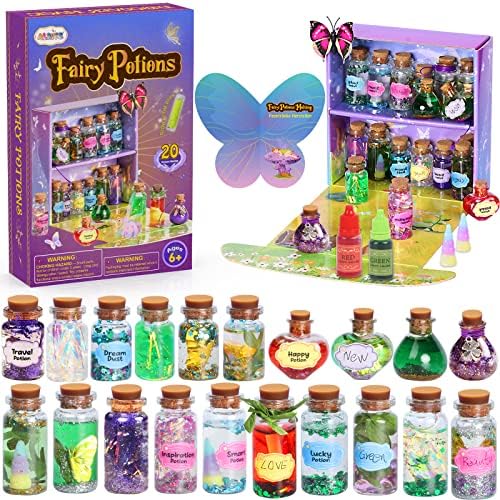 Alritz Fairy Polyjuice Potion Kits for Kids, DIY 20 garrafas Poções mágicas, brinquedos criativos de artesanato para meninas