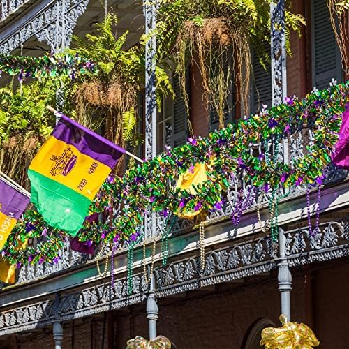 Mardi Gras Tinsel Garland Decorações