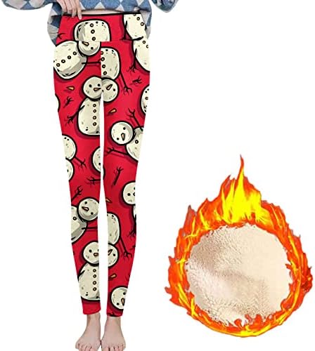 LECCY Warm Lã de Leggings Mulheres de Natal High Waist