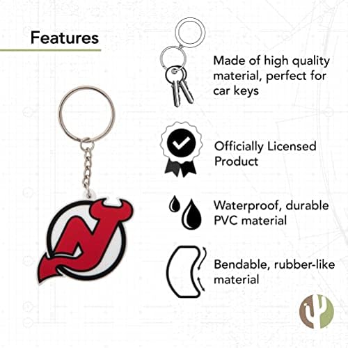 Desert Cactus New Jersey Devils Keychain NHL National Hockey League Car Chaves