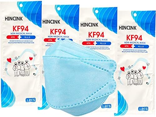 Hincink (pacote de 20 kf94 máscara facial preta embalada