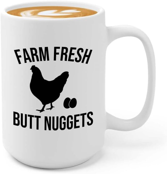 Bubble abraça caneca de café Farmer 15oz preto - Frango Nugget Expcrt - Presentes engraçados para homens para homens coisas