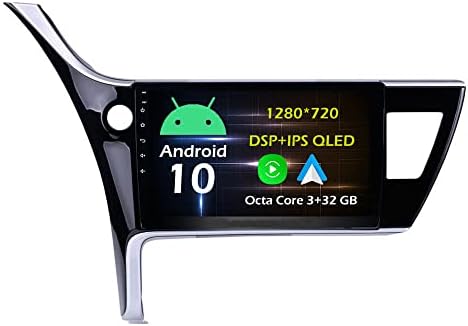 10.1 '' '3+32 GB Android 10 no Dash Car Stéreo Radio Fit para Toyota Corolla 2014 ~ Unidade de cabeça GPS Navigação