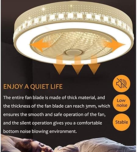 Ventiladores de teto de LED de Dlsixyi com luzes 96W Modern Low Profile Study Ceiling Fan Control remoto Remote Bedroom Restaurante