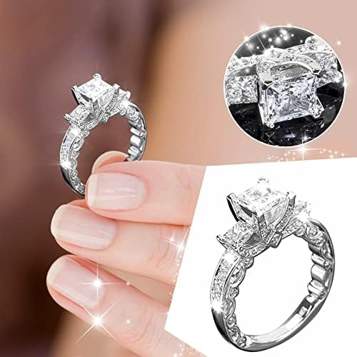 Anel de corrente para mulheres anéis de conjunto 7 anel de diamante popular anel requintado de jóias de moda simples popular