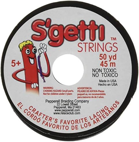 Pepperell S'getti String Plastic Craft Lace, bobo de 50 jardas, branco