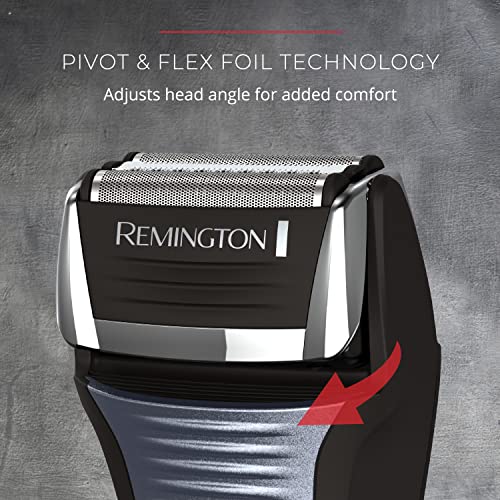 Remington FOIL SHAVER, Razor elétrico para homens, sem fio recarregável com TRIMMER POP -UP, TECNOLOGIA DO PIVOT e