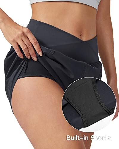 G4Free Womens Running Shorts com bolsos com zíperas de exercícios atléticos rápidos seco