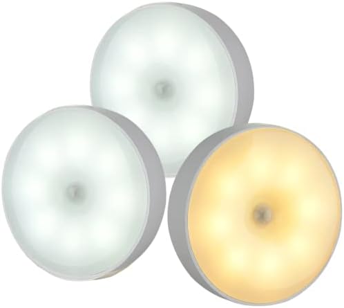 Danuicius [12 contas de lâmpada] Buit-in de luz de duas cores LED Buit-in Grande Bateria Recarregável Tap Tap Lights | Magnet