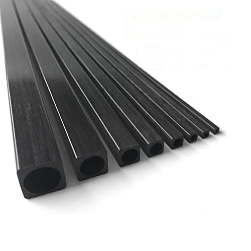 Tubo quadrado de fibra de carbono: círculo de diâmetro interno: 1 mm de diâmetro externo: 2 mm Comprimento: 500 mm;