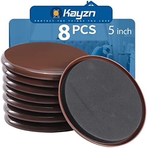 Sliders de móveis de Kayzn para carpete, 8 PCs Móveis reutilizáveis ​​MOVIMENTO POMPLOTIVOS SLIDER DE MOVILOS DE