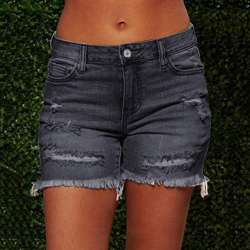 Jean Shorts Mulheres 2023 Coloque High Stressy Hot Short Summer Botões