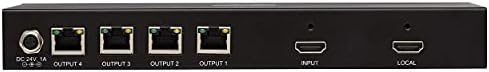 Tripp Lite 4 portas HDMI sobre Ethernet Cat6 Splitter - Até 230 pés ou 70,1 metros - 4K 60Hz Vídeo, HDR 4: 4: 4, POC,