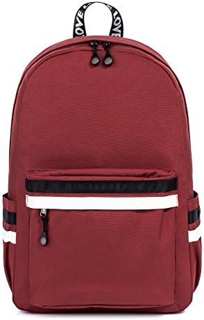 Laptop para laptop Mochila Mochila Backpack Daypack de 15,6 polegadas Vermelho