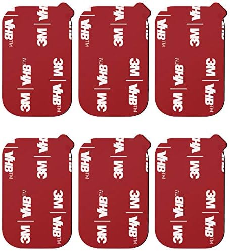 6pcs Retângulo 3M Kit de substituição adesiva pegajosa, para o painel de carro magnético Phone Mount Base Sticker Peças,