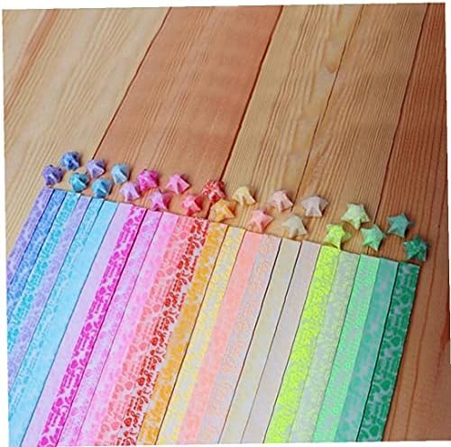 30pcs luminoso artesanal lucky star Paper Diy papel dobrável, adorável artesanato, presente de papel para amigos