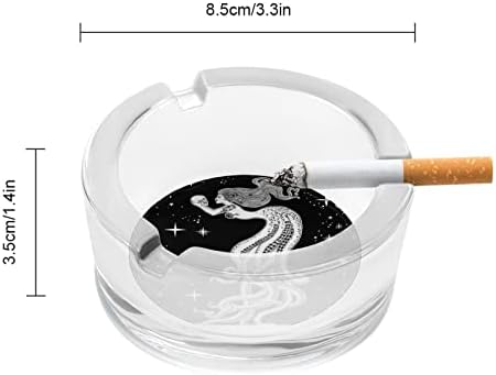 Belo polvo caveira de caveira cinzas de vidro para cigarros e charutos Round Ash Bandeja de Caixa de Casa para Presente de Decoração