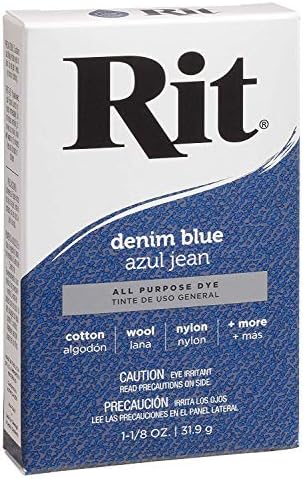 Rit, corante em pó de propósito azul jeans, 1-1/8 oz