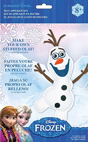 Dimensões Needlecrafts 72-74479 Disney Frozen Olaf Felt Applique Kit