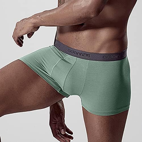 2023 Novo calcinha Slim Men's Slim de cor sólida Boxer Mid-Waist Soft Briefs Sexy Short Short