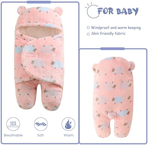 Recém-nascido Baby Swaddle Blanket Infant Bear Urso Capuz Swaddle Lão quente Recebendo cobertor de 0 a 6 meses